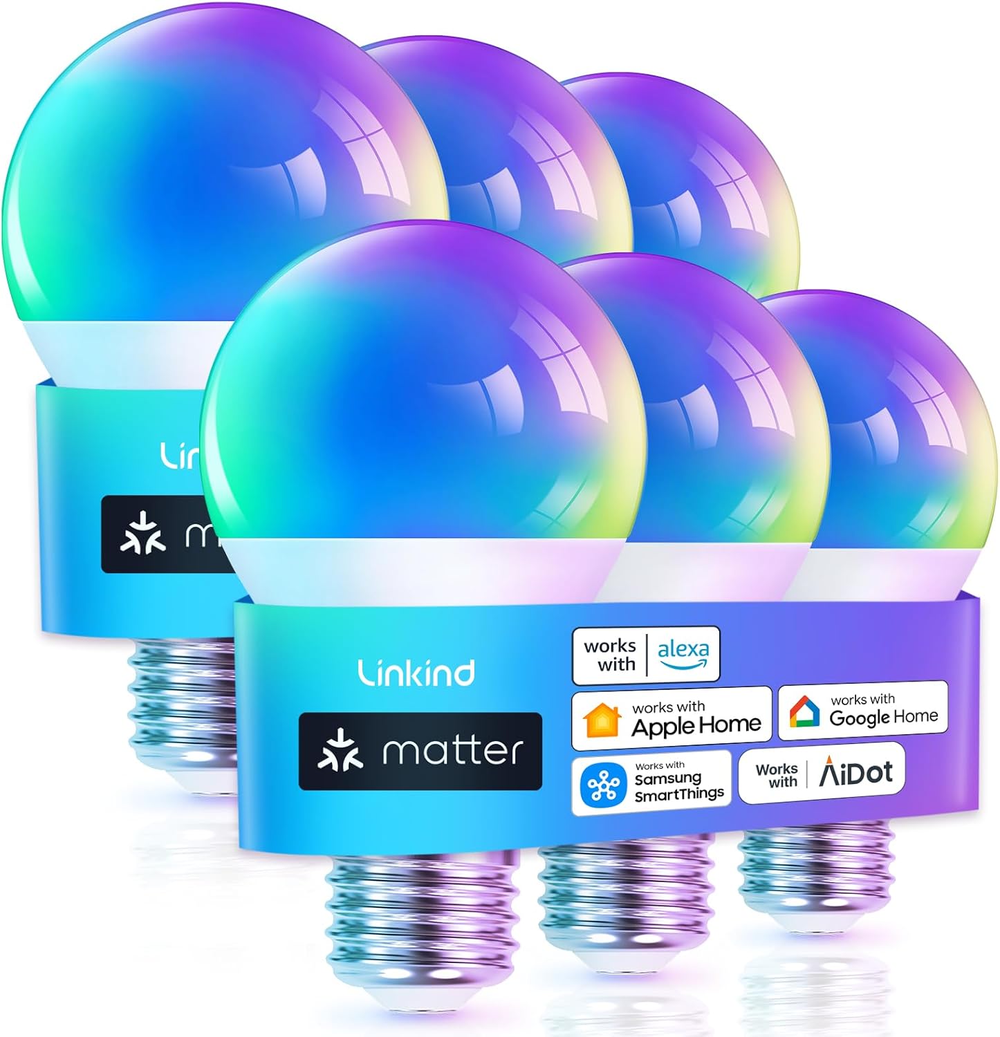Linkind Matter Smart Light Bulb, A19 E26